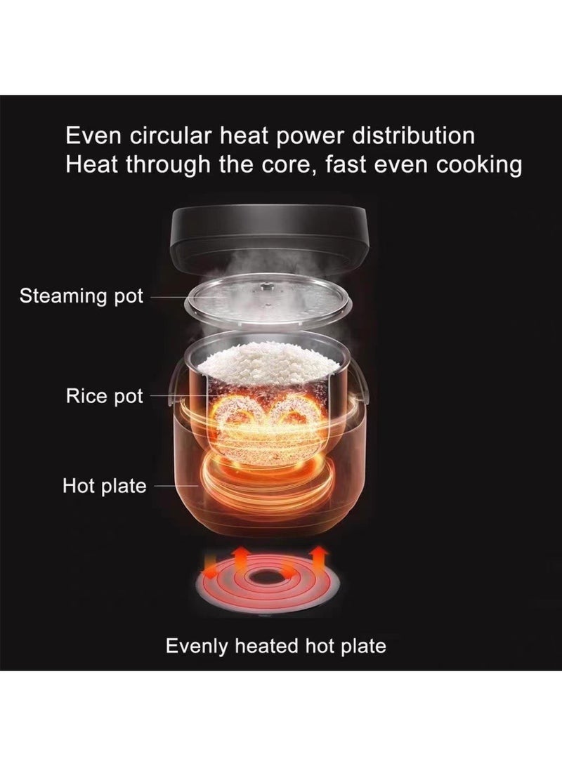 شظايا كريست جهاز طهي أرز كهربائي, طباخ متعدد الاستخدامات ذكي سعة 5 لتر للأرز, مؤقت تأخير 24 ساعة وميزة الحفاظ على الدفء مناسب لـ 3-8 أشخاص, للأرز والحساء واليخنة والكعك - Image 2